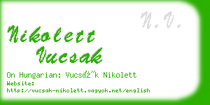 nikolett vucsak business card